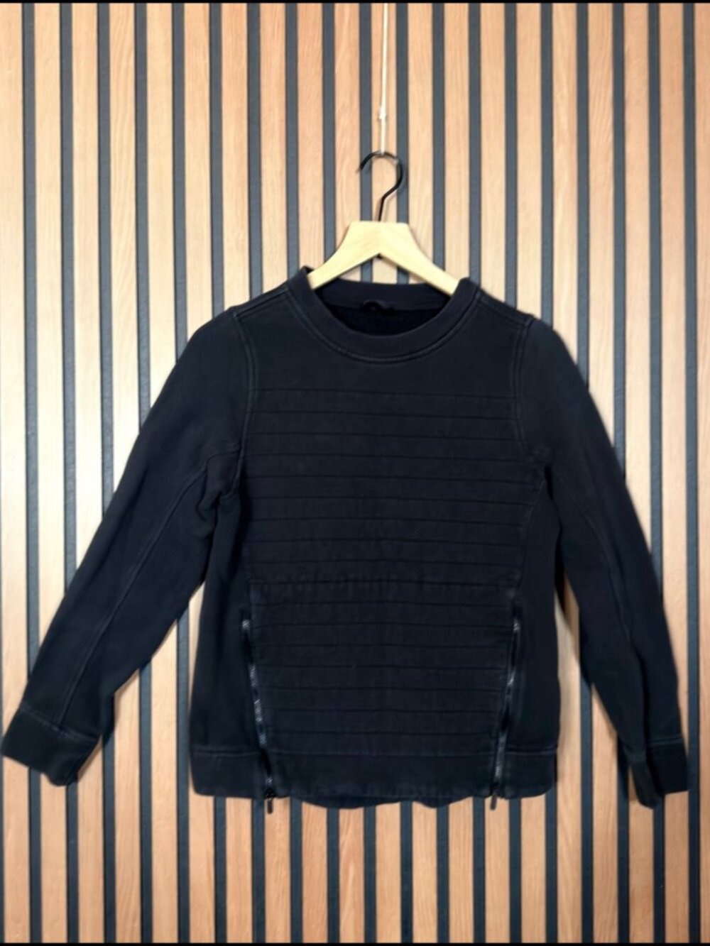 Lululemon Sweater 4 Womens Black Fleece To Be Pullover Jacket Zipper Accents